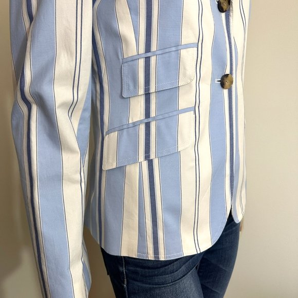 VINTAGE 90's ANNE KLEIN New York made Turkey Fitted 100% Cotton Jacket 4 - NWOT - Picture 5 of 12